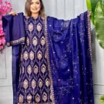 জমজম বুটিকসের সুন্দর আনস্টিচড থ্রি-পিস
